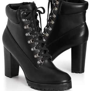 New High Heel Black Ankle Boots Size 13W 13 Wide Width